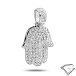 14K White Gold 0.75ctw Diamond 'Hamza' Pendant