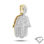 14K Yellow Gold 0.75ctw Diamond 'Hamza' Pendant