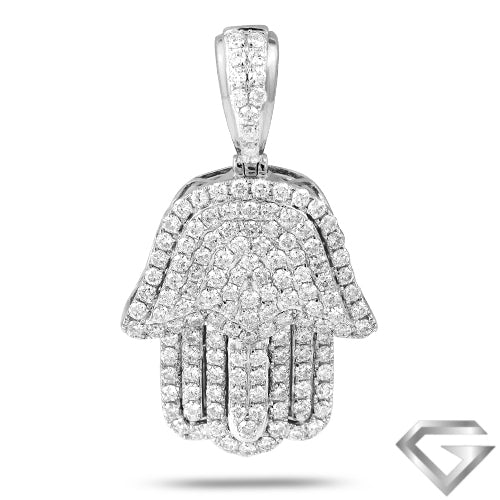 14K White Gold 2.50ctw Diamond 'Hamza' Pendant