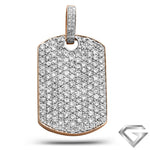 14K Rose Gold 5.00ctw Diamond Dog Tag Pendant