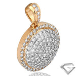 10K Yellow Gold 3.25ctw Diamond 3-D Dome Medallion