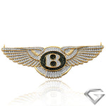 10K Yellow Gold 3.65ctw Diamond Auto Wing Pendant