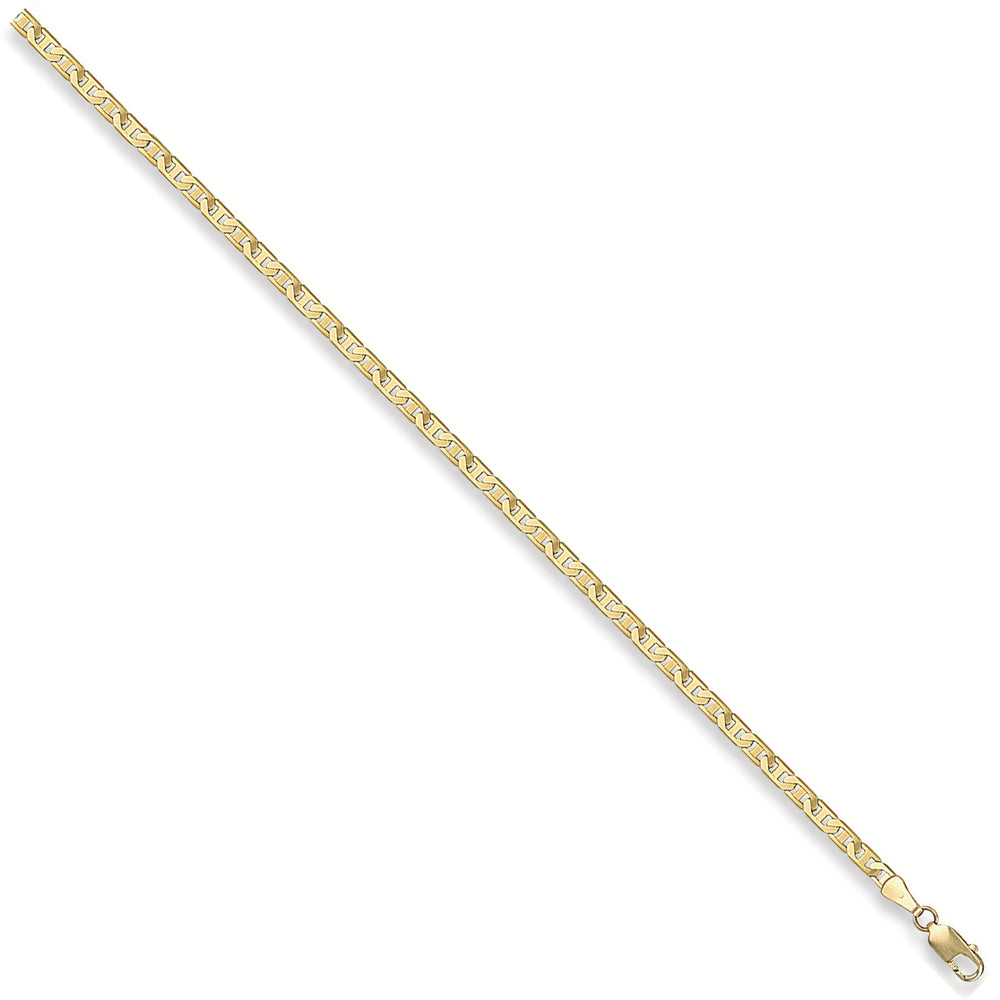 Yellow Gold Italian Style Flat Anchor Chain