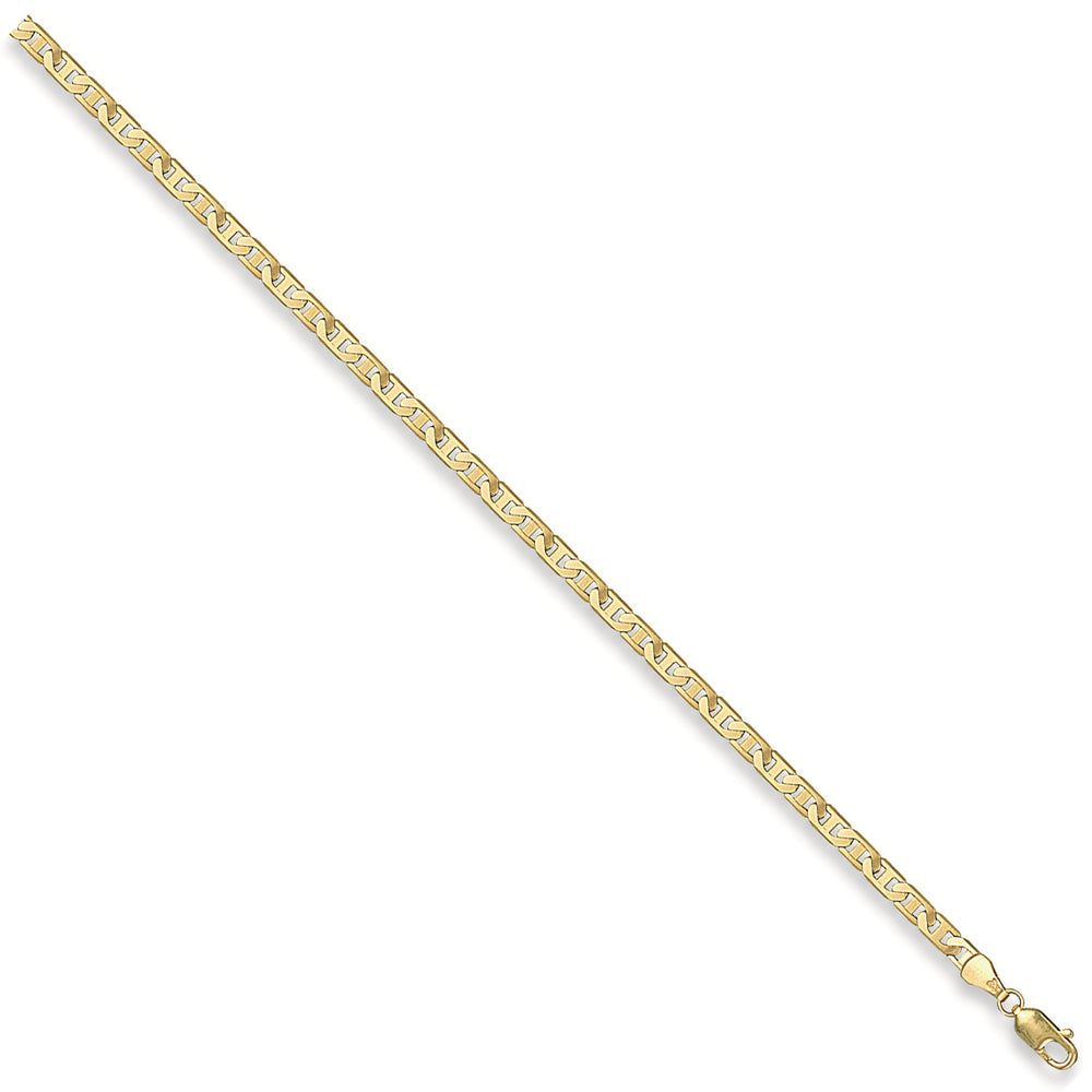 Yellow Gold Italian Style Flat Anchor Chain