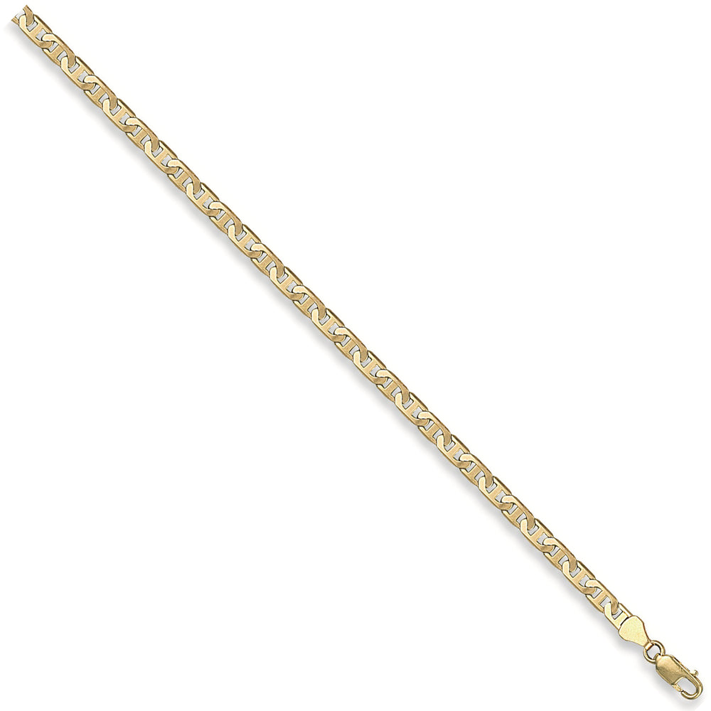 Yellow Gold Italian Style Flat Anchor Chain