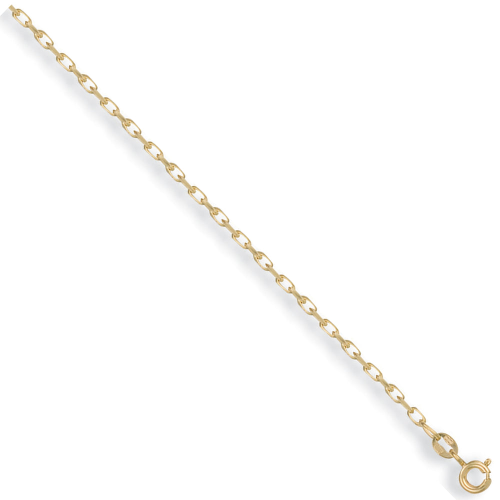 9ct Yellow Gold Diamond Cut Belcher Chain