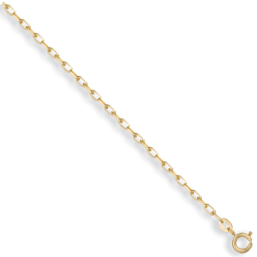 9ct Yellow Gold Diamond Cut Belcher Chain