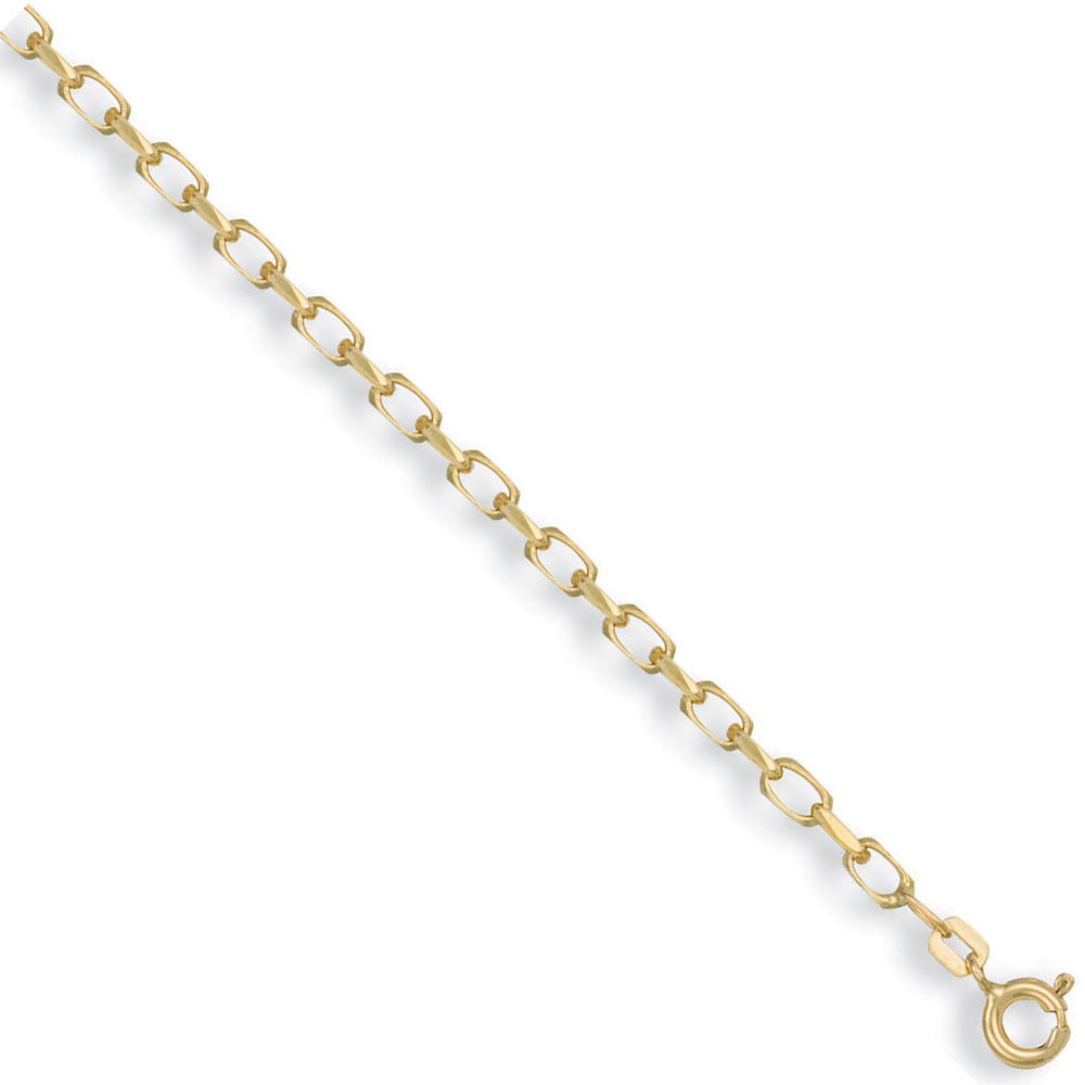 9ct Yellow Gold Diamond Cut Belcher Chain