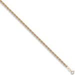 9ct Yellow Gold Italian Style Traditional Rope Chain (Hollow)