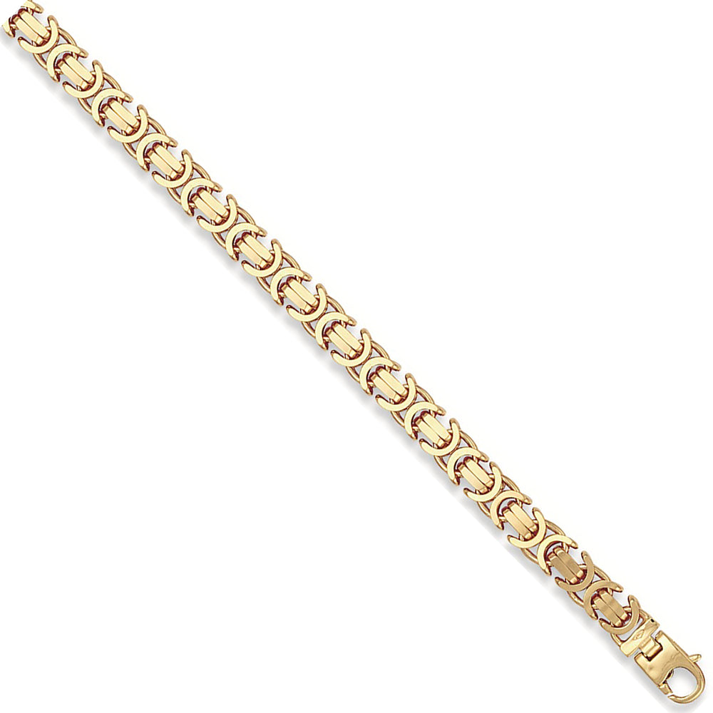 9ct Yellow Gold Flat Byzantine Chain