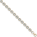 9ct Yellow Gold Oval Belcher Cubic Zirconia (CZ) Chain