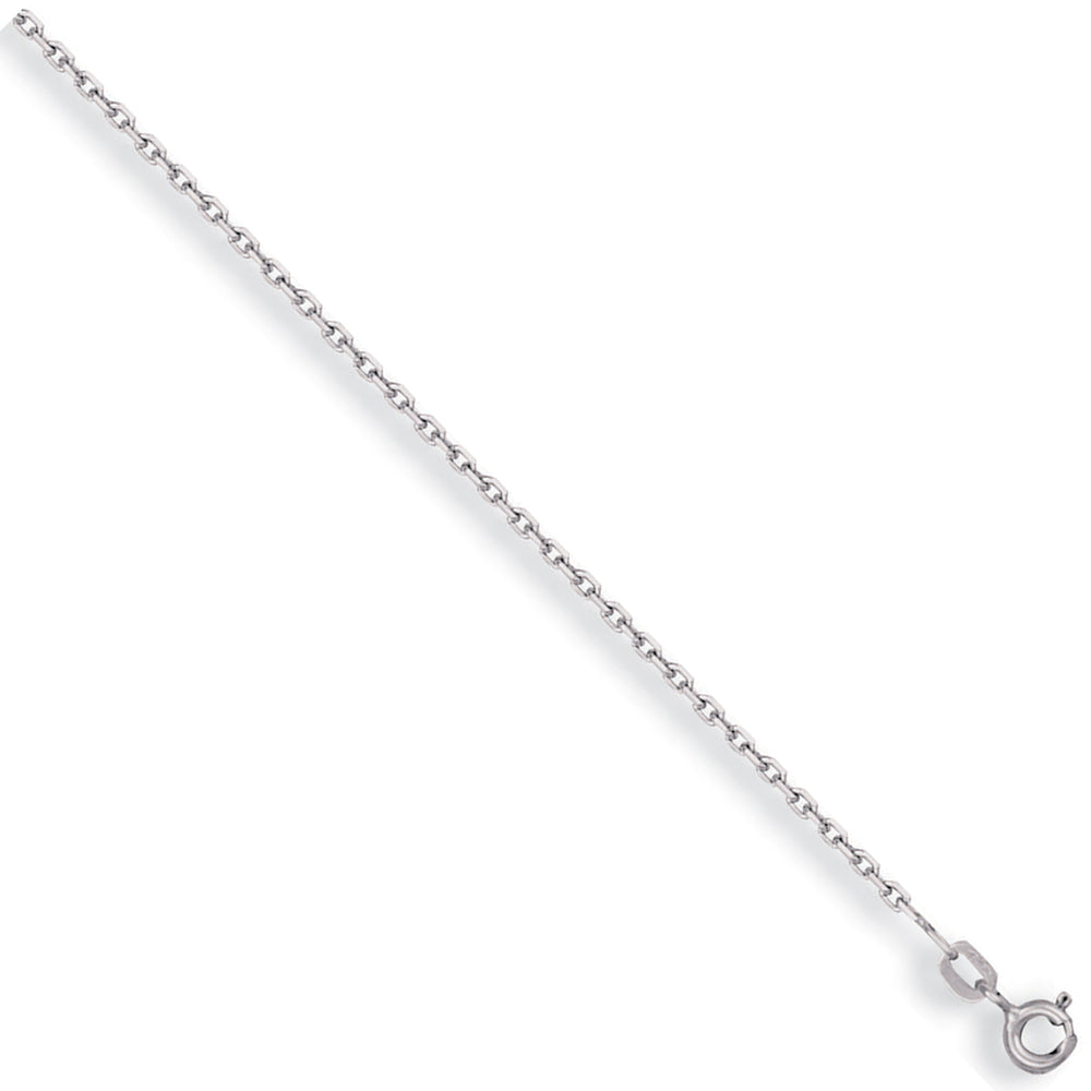 9ct White Gold Diamond Cut Belcher Chain