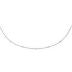 9ct White Gold Rubover Belcher Cubic Zirconia (CZ) Chain