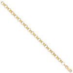 9ct Yellow Gold Plain & Engraved Round Belcher Chain