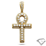 14K 3.50 ctw Diamond Prong Set Cross Pendant