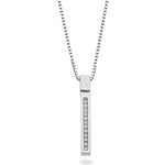 ct White Gold 0.12ct Diamond Drop Pendant with 18in/45cm Chain