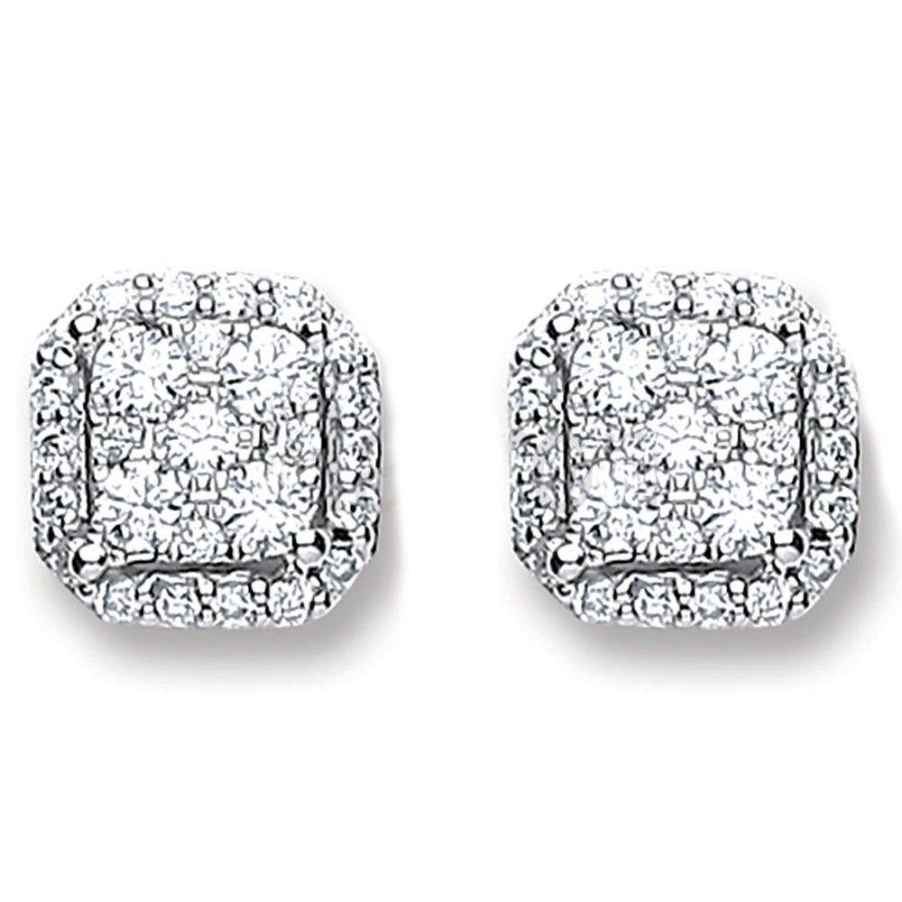 18ct White Gold 0.22ct Diamond Stud Earrings