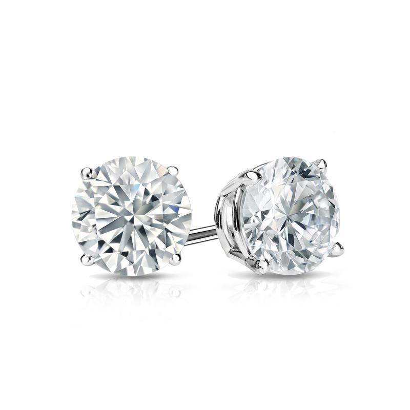 18ct White Gold 0.61ctw Claw Set Diamond Stud Earrings