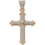 9ct Yellow Gold 0.18ct Diamond Cross