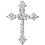 9ct White Gold 0.25ct Diamond Cross