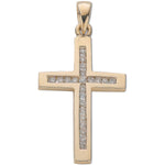 9ct Yellow Gold 0.35ct Diamond Cross