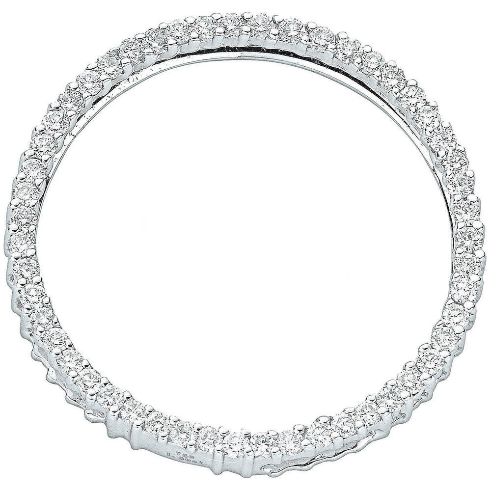 18ct White Gold 1.00ct Diamond Circle Pendant