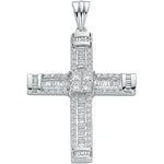 18ct White Gold 1.52ct Brilliant, Princess & Baguette Diamond Cross