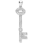 18ct White Gold 0.22ct Diamond Key