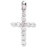 18ct White Gold 0.30ct Diamond Cross