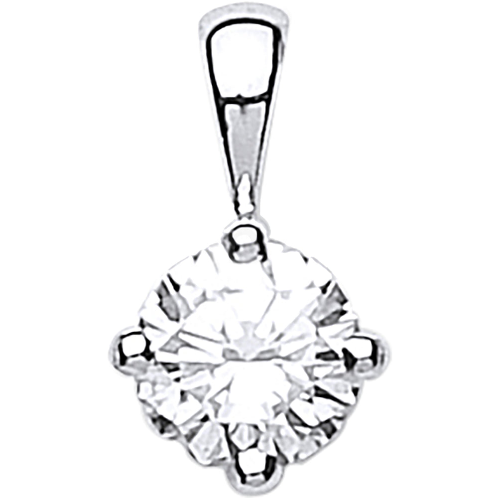 18ct White Gold 0.70ct Diamond Solitaire Pendant