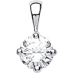 18ct White Gold 0.70ct Diamond Solitaire Pendant