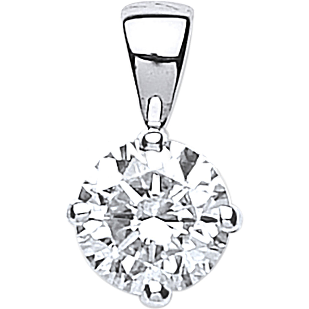 18ct White Gold 1.00ct Solitaire Pendant