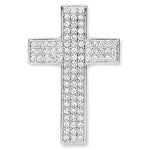 18ct White Gold Pave Set 0.80ct Diamond Cross