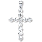 18ct White Gold 0.70ct Diamond Cross Pendant