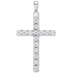 18ct White Gold 1.70ct Diamond Cross Pendant