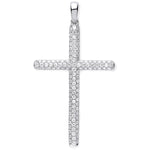 18ct White Gold 0.45ct Diamond Set Cross