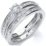 18ct White Gold 0.75ct Bridal Set Rings