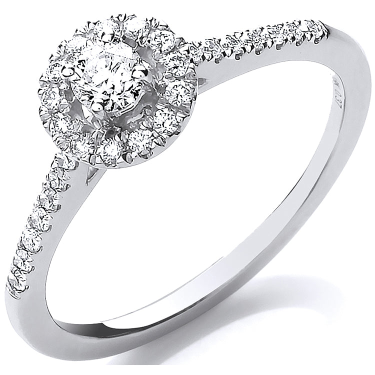 18ct White Gold 0.37ctw Fancy Engagement Ring