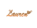 9ct Gold Script Heart Name Necklace