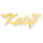 9ct Gold Script Curl Name Necklace