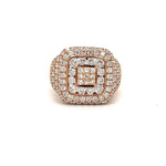 Gents Large cushion shaped diamond Ring