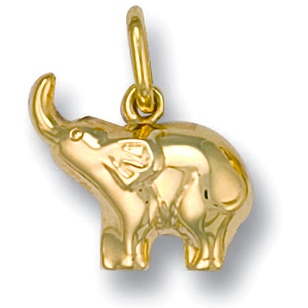 9ct Yellow Gold Baby Elephant Pendant