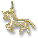 9ct Yellow Gold Unicorn Pendant