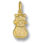 9ct Yellow Gold Cat Pendant