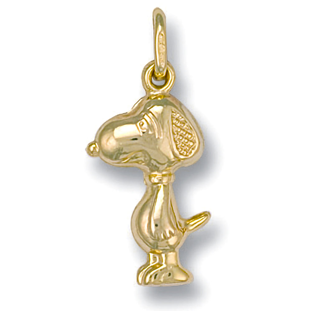 9ct Yellow Gold Snoopy Dog Pendant