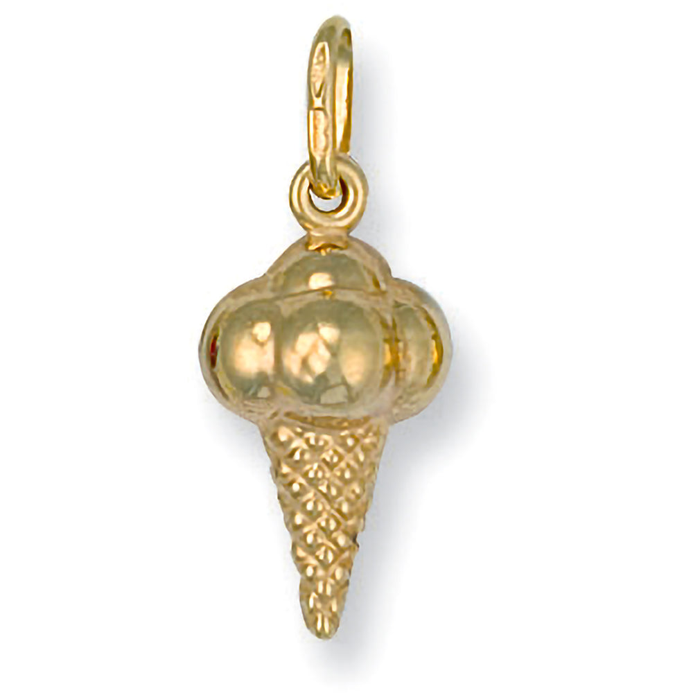 9ct Yellow Gold Ice Cream Pendant