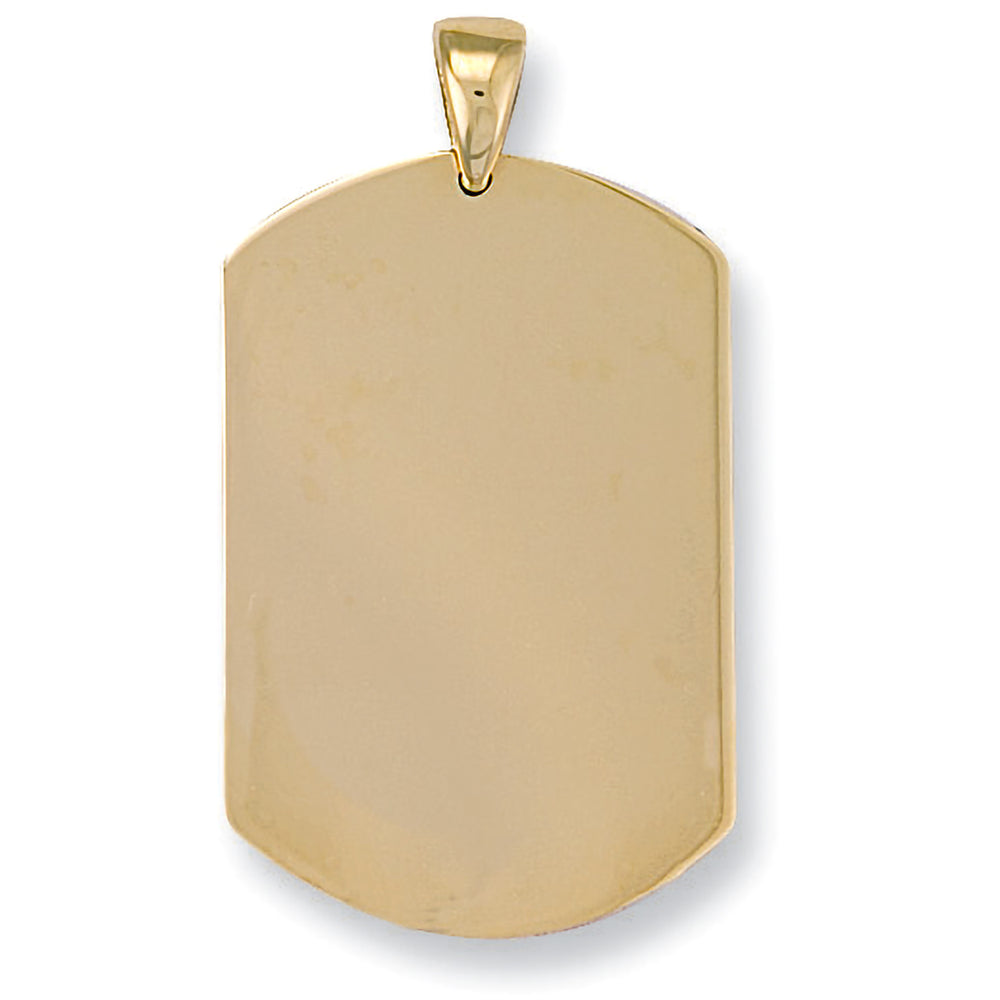 9ct Yellow Gold Dog Tag Pendant