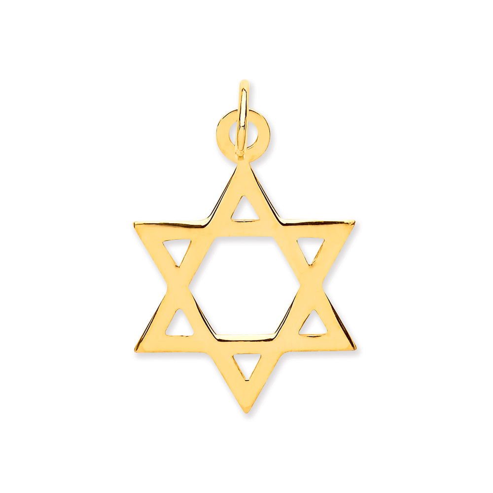 9ct Yellow Gold Star of David Pendant