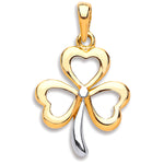 9ct Yellow Gold Three Leaf Clover Pendant