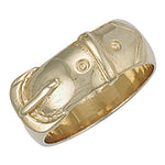 9ct Yellow Gold Buckle Ring